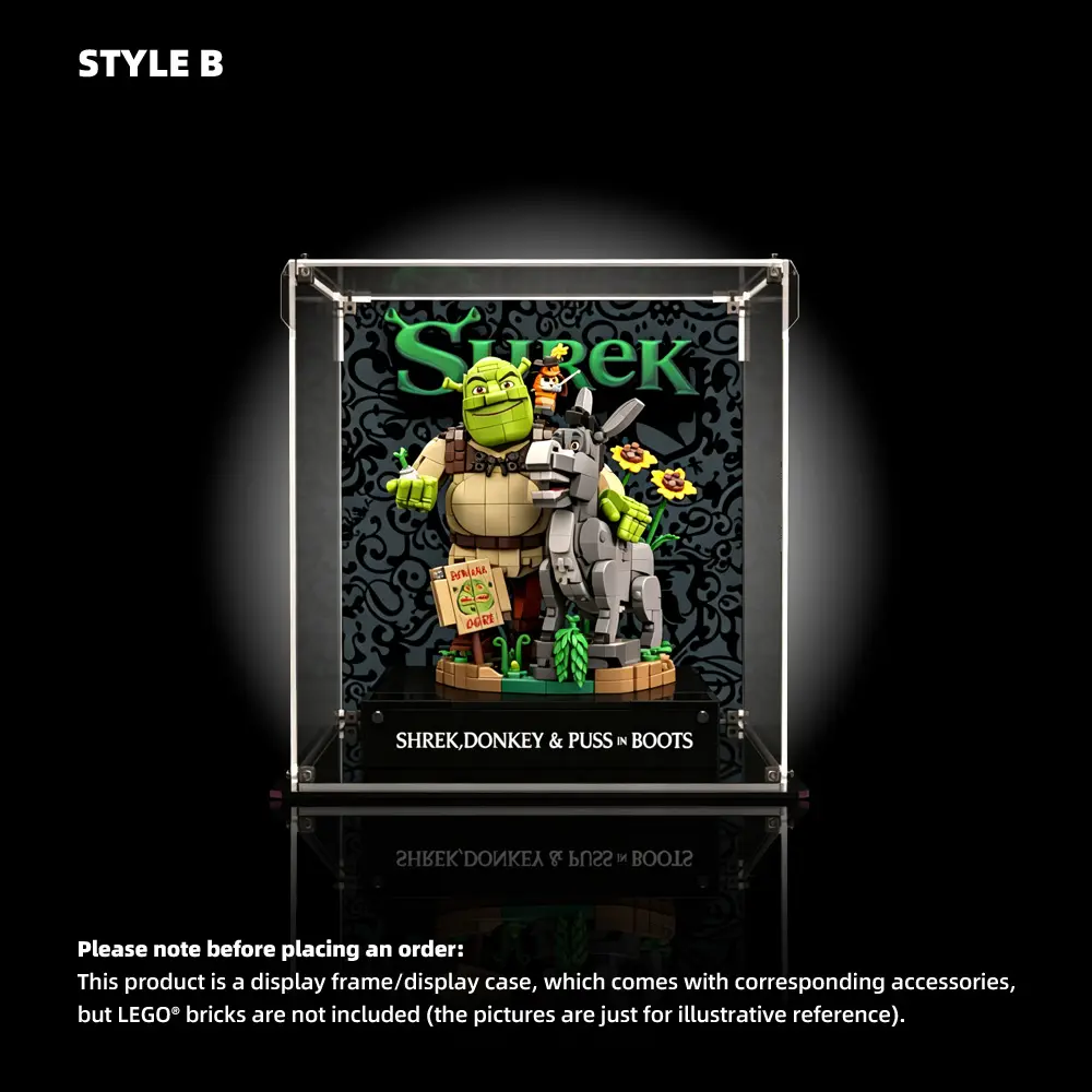 Acrylic Display Case for LEGO® Shrek, Donkey & Puss in Boots (72423) - Image 2