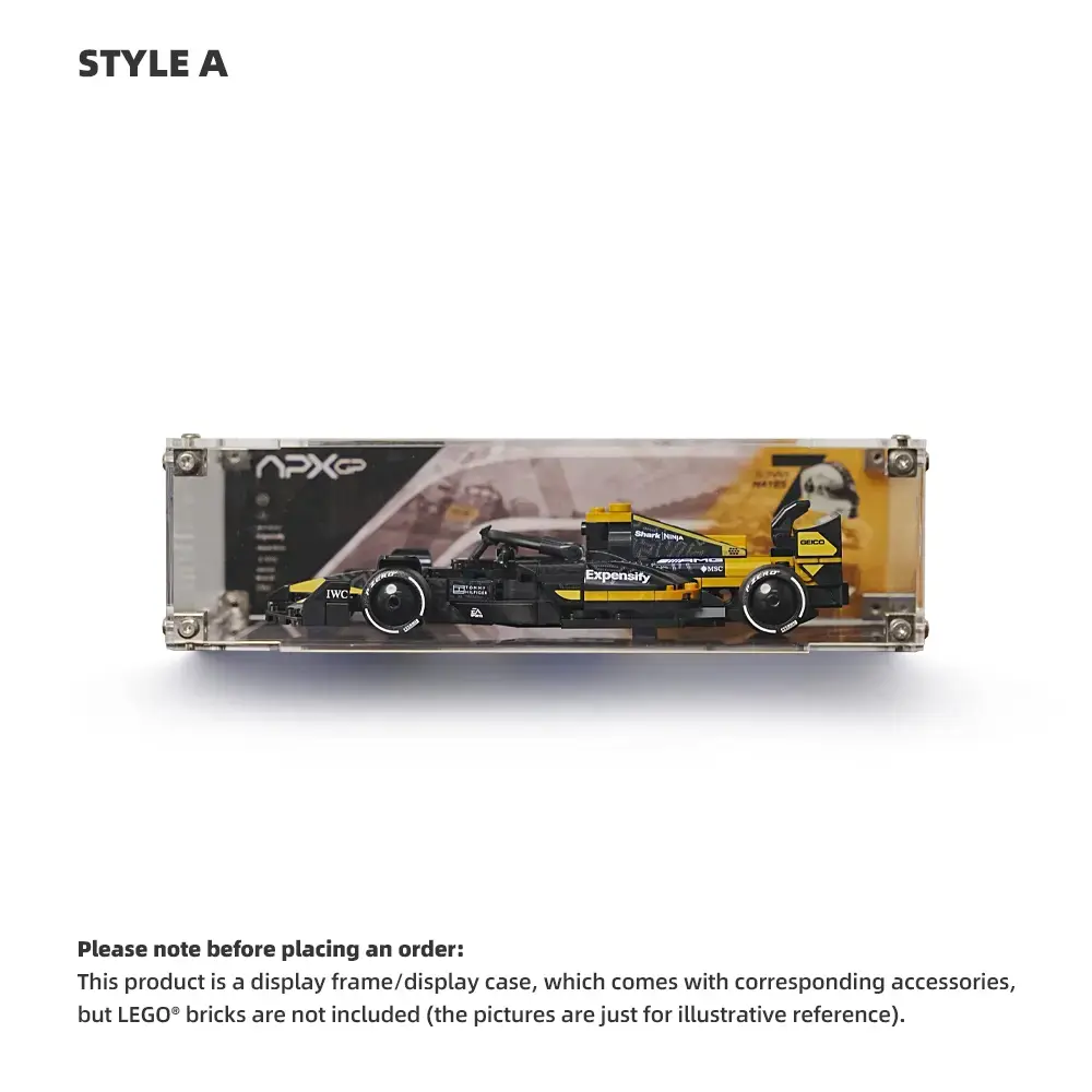LEGO F1 Display Acrylic Case for APXGP Team Race Car from The Movie (77252)