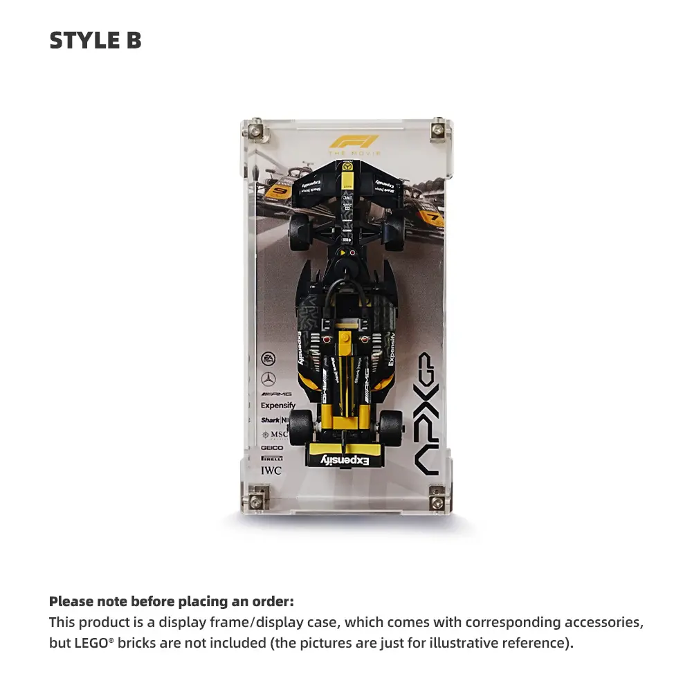 LEGO F1 Display Acrylic Case for APXGP Team Race Car from The Movie (77252) - Image 2
