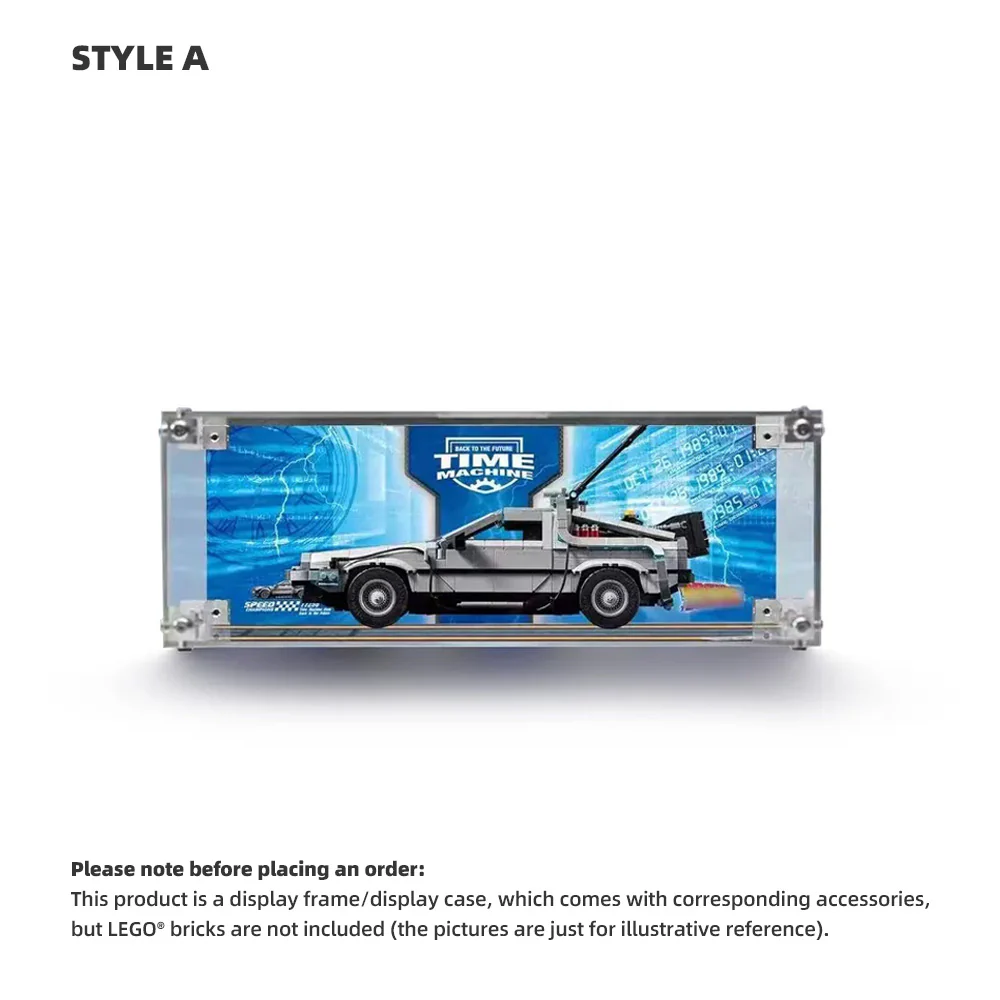 LEGO Display Case For Time Machine from Back to the Future (77256)