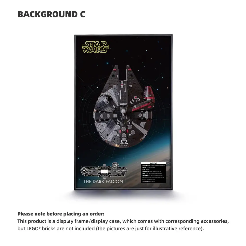 LEGO Display Frame for STAR WARS Dark Millennium Falcon (75389) - Image 3