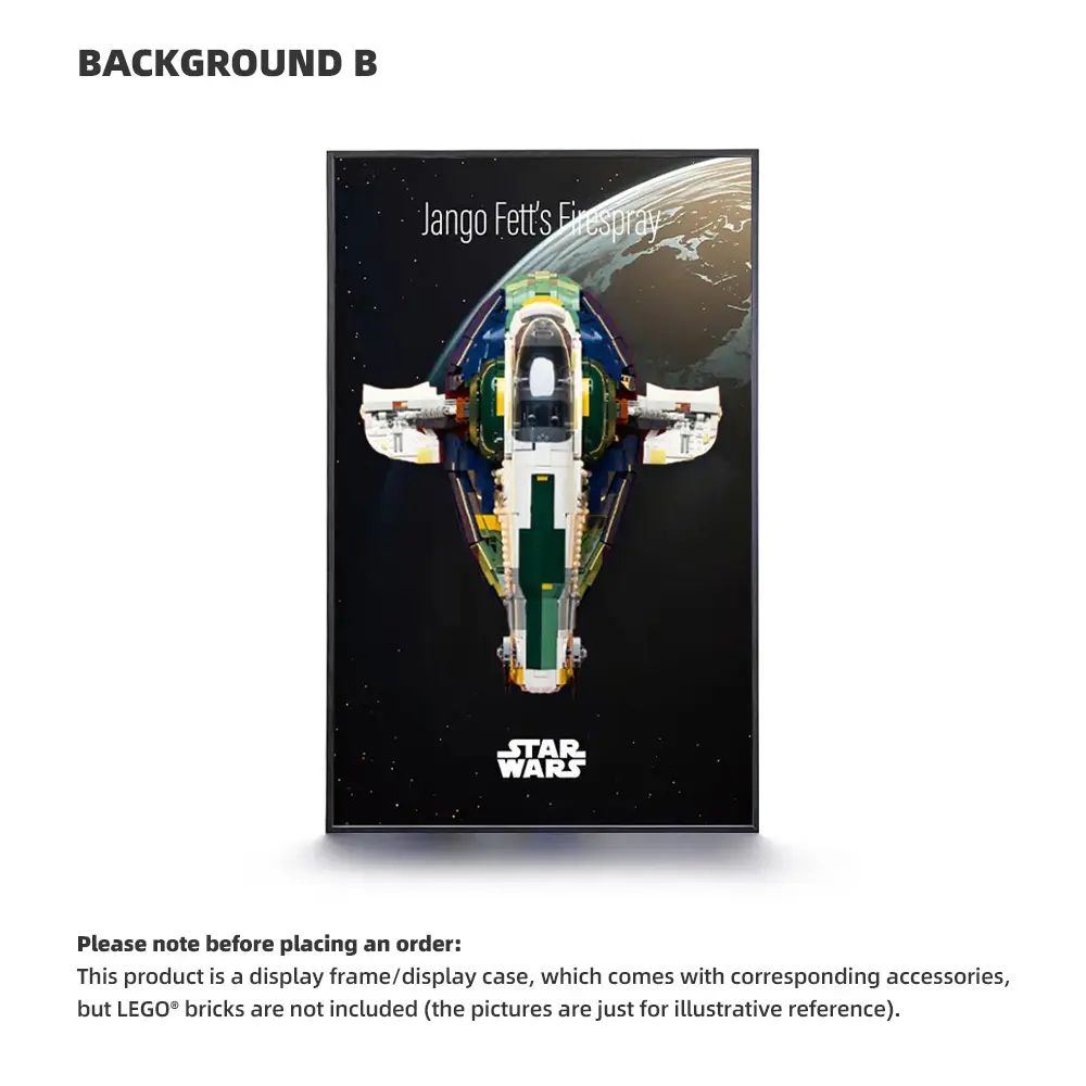 LEGO Display Frame for STAR WARS Jango Fett's Firespray-Class Starship (75409) - Image 2