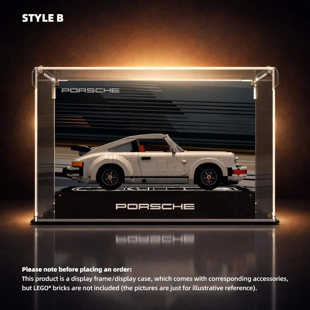 Acrylic Display Case for LEGO® Icons Porsche 911 (10295) - Image 2