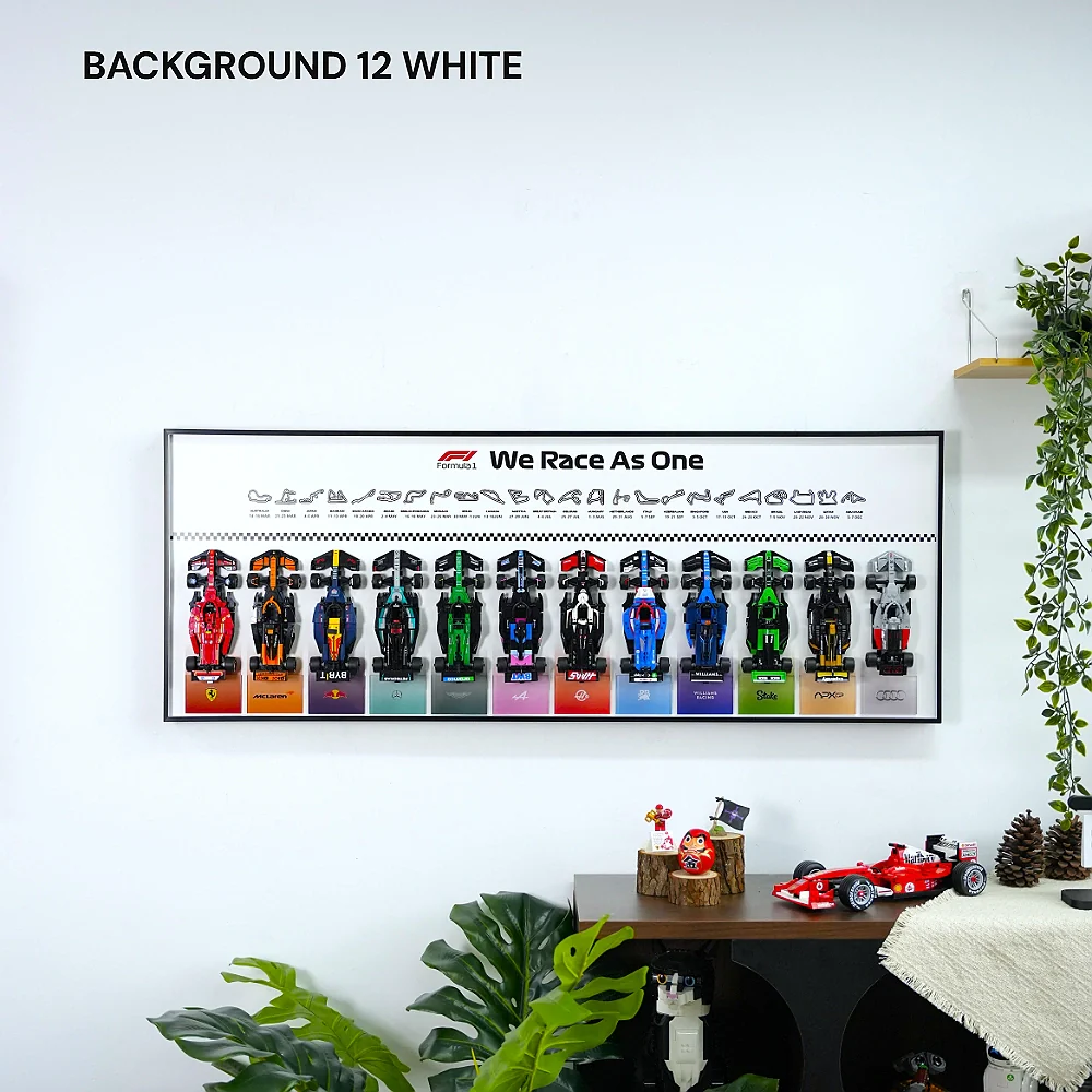 Wall Display Frame for LEGO® 12 x F1 Speed Champions F1 Cars - Image 4