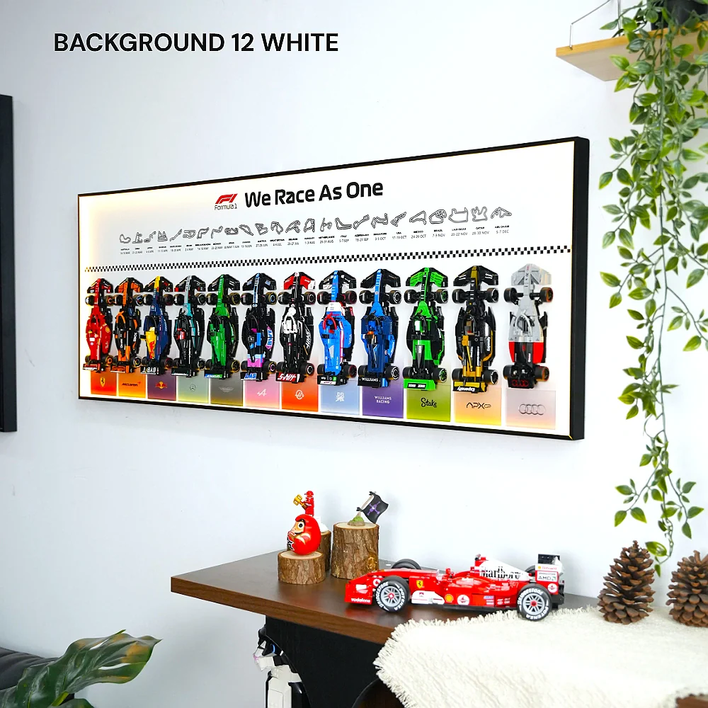 Wall Display Frame for LEGO® 12 x F1 Speed Champions F1 Cars - Image 6