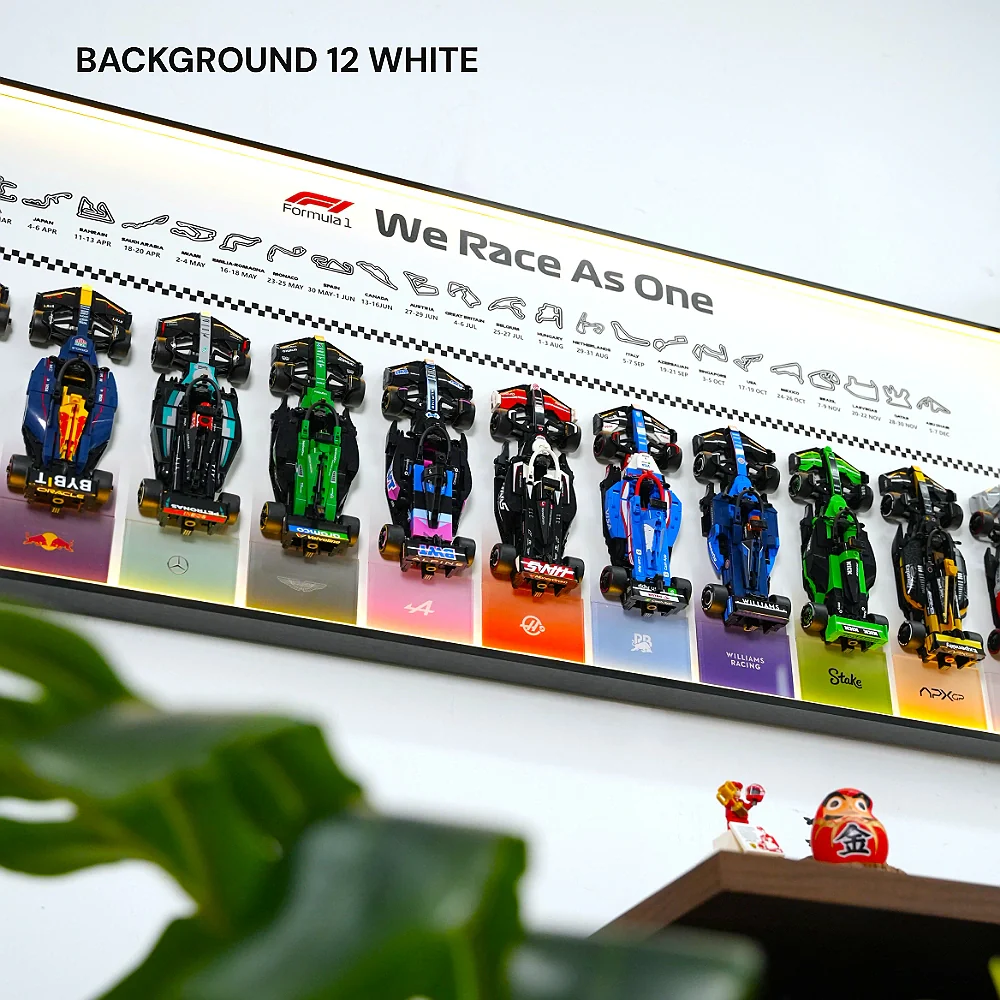 Wall Display Frame for LEGO® 12 x F1 Speed Champions F1 Cars - Image 7