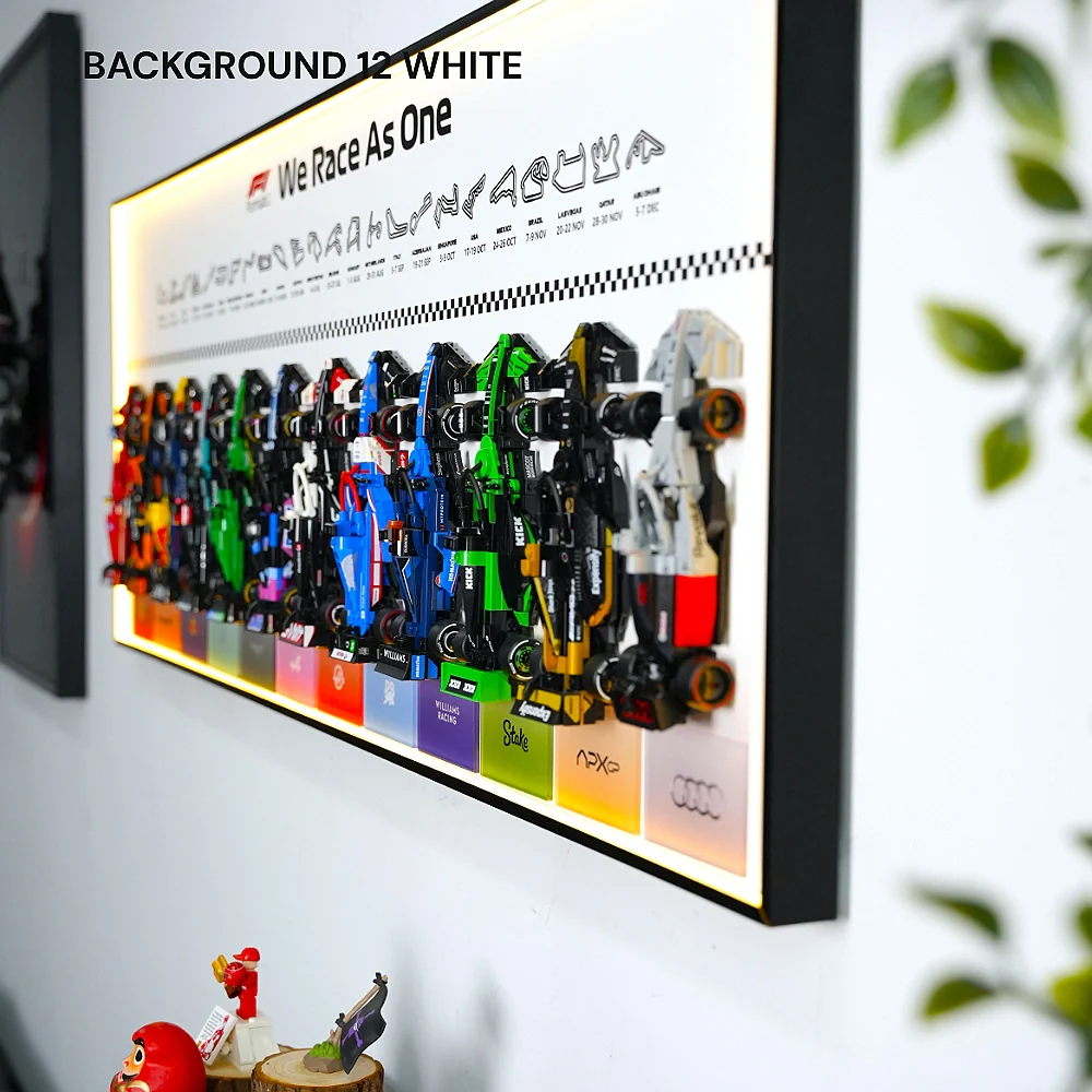Wall Display Frame for LEGO® 12 x F1 Speed Champions F1 Cars - Image 8