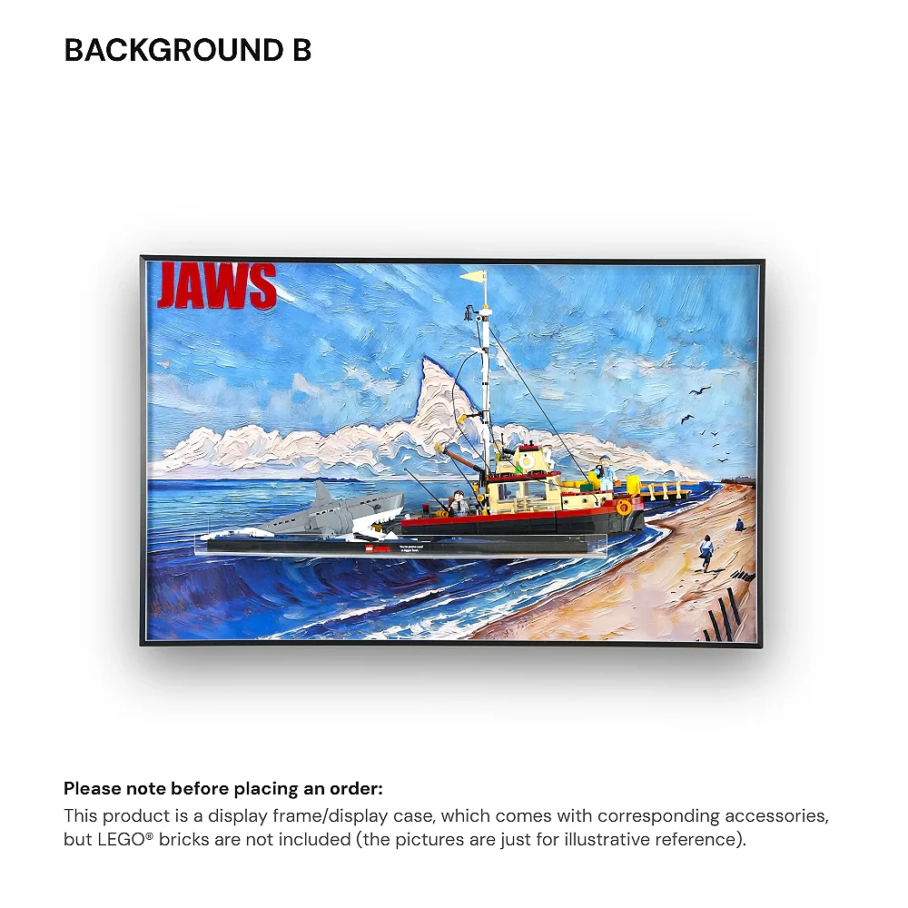 Wall Display Frame for LEGO® Ideas Jaws (21350)