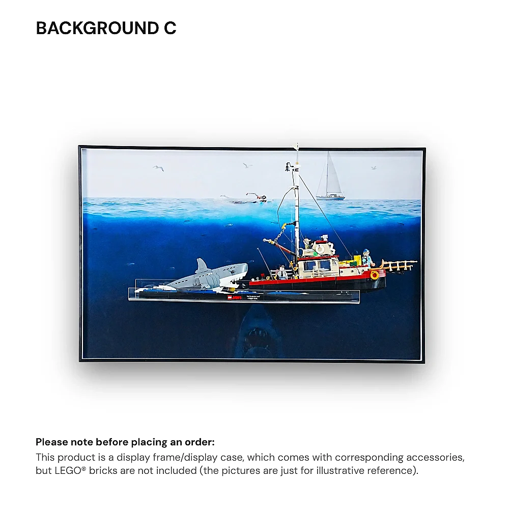 Wall Display Frame for LEGO® Ideas Jaws (21350) - Image 15