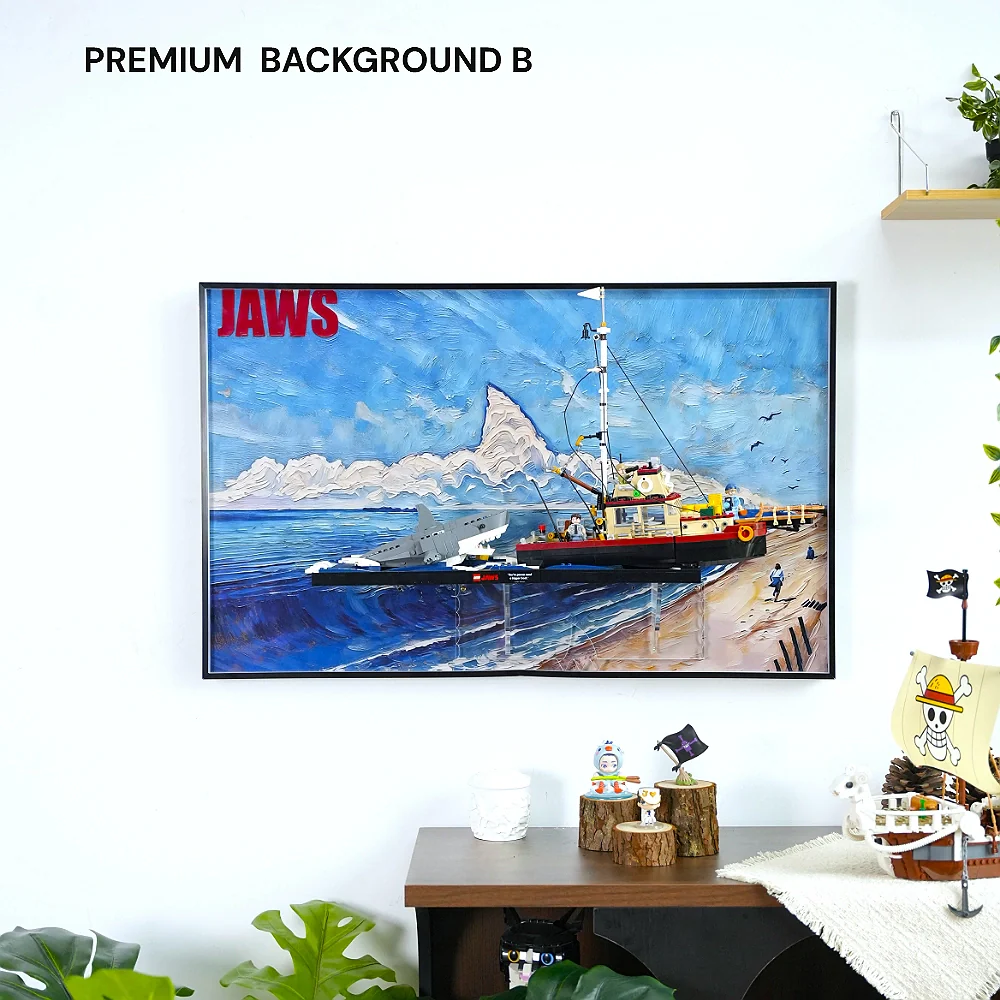 Wall Display Frame for LEGO® Ideas Jaws (21350) - Image 19