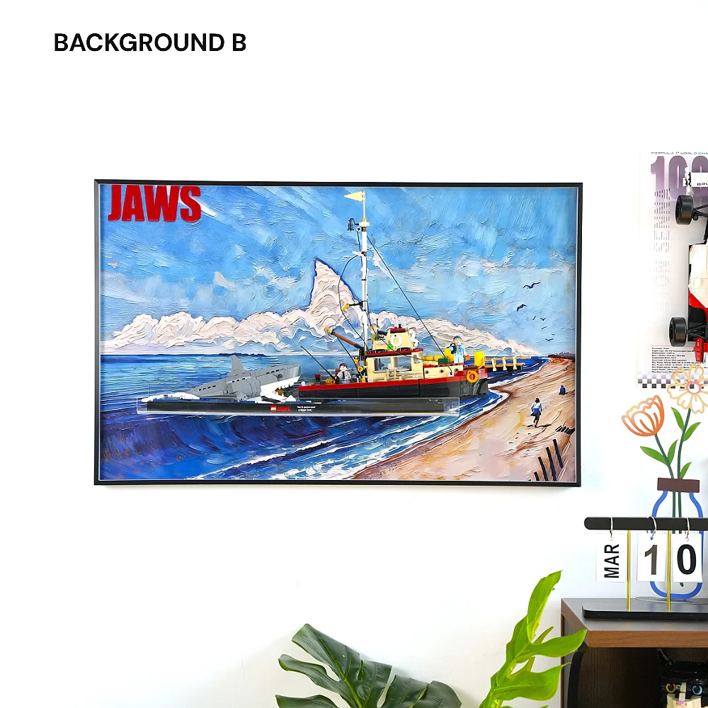 Wall Display Frame for LEGO® Ideas Jaws (21350) - Image 2