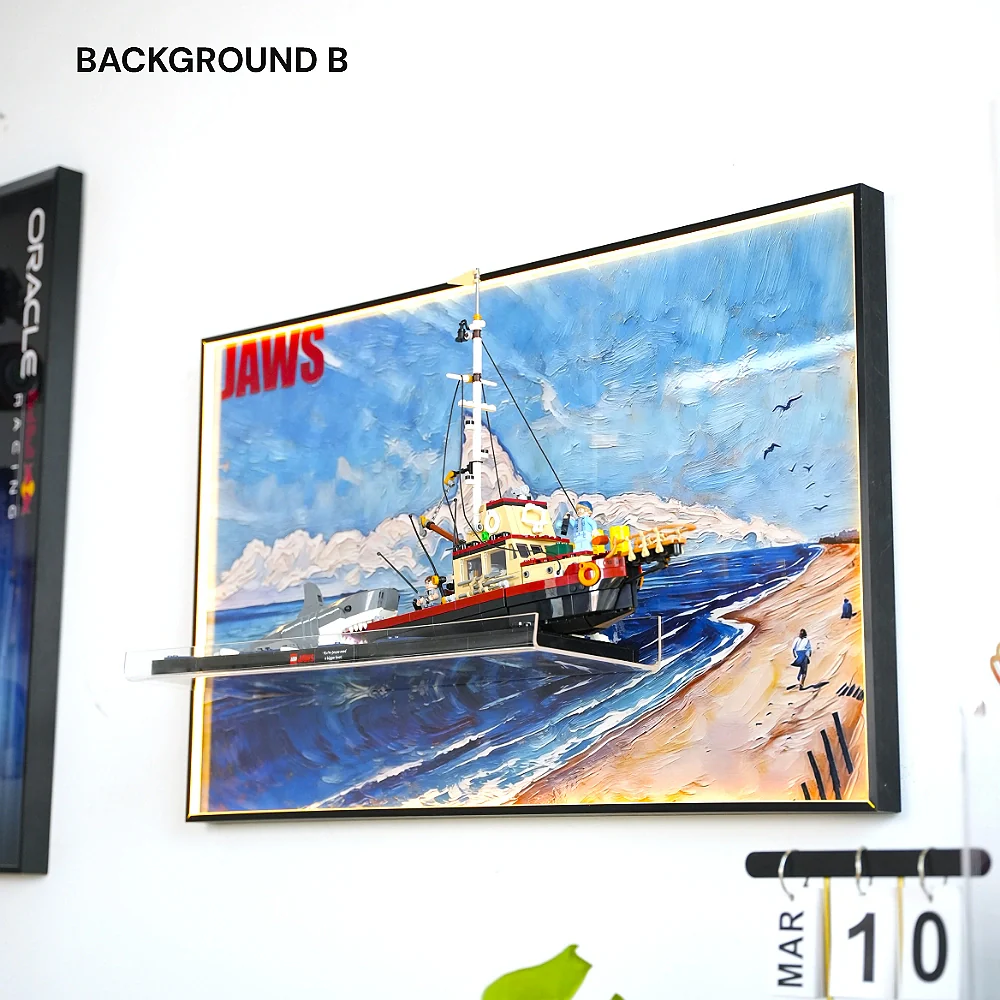 Wall Display Frame for LEGO® Ideas Jaws (21350) - Image 4