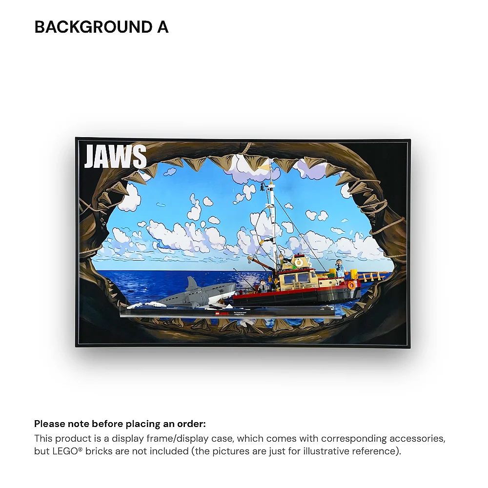 Wall Display Frame for LEGO® Ideas Jaws (21350) - Image 8