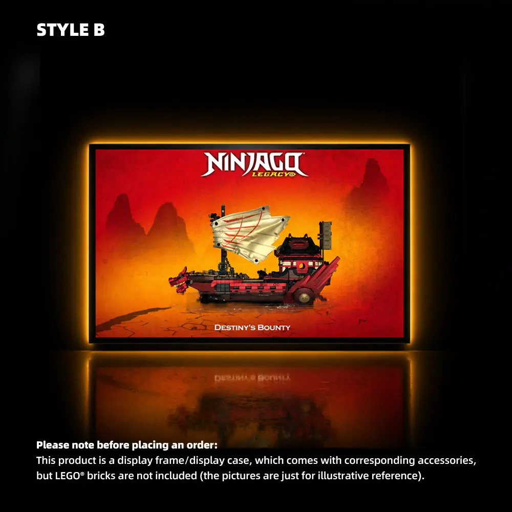 Wall Display Frame for LEGO® NINJAGO Destiny's Bounty (71705) - Image 2