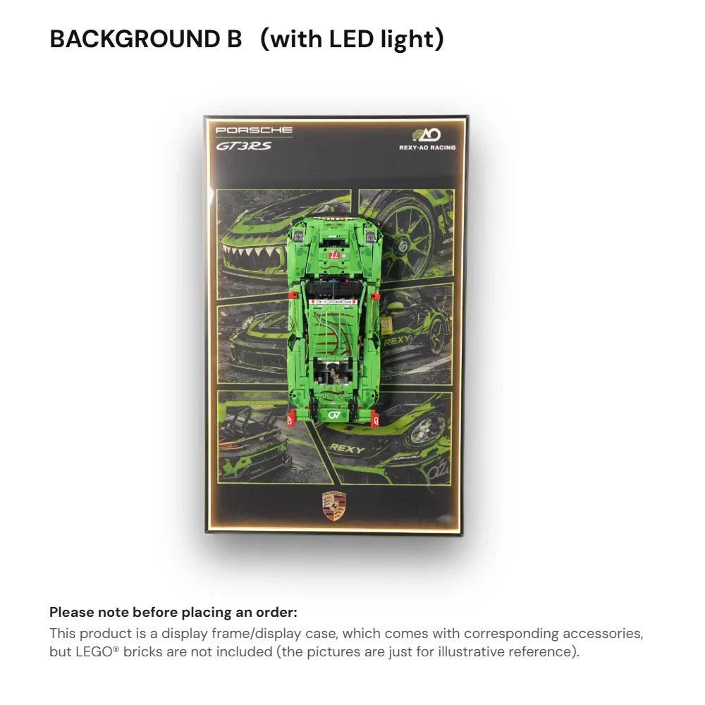 LEGO Display Frame for Porsche 911 GT3 R REXY AO Racing Car (42224) - Image 3