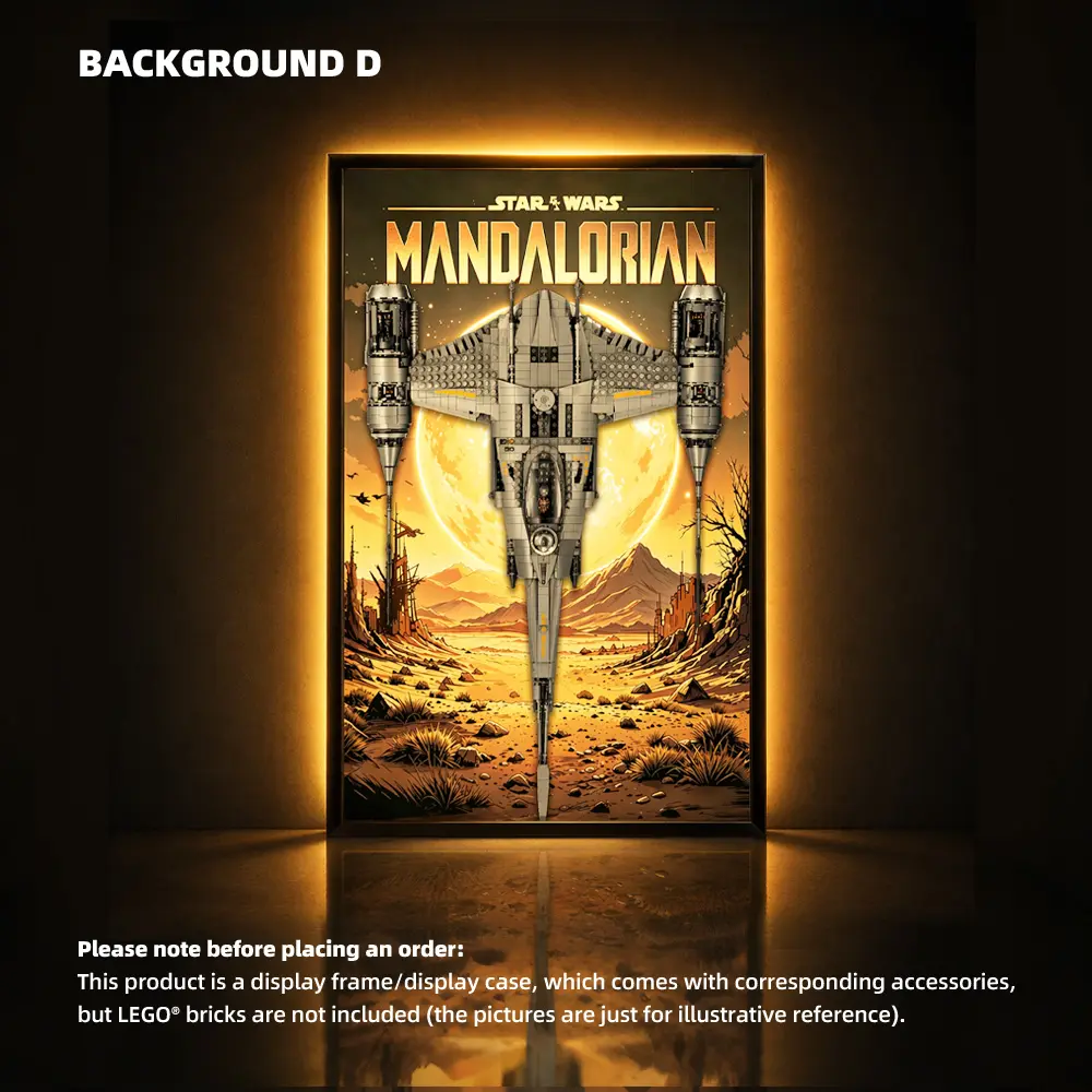 Wall Display Frame for LEGO® Star Wars™ The Mandalorian's N-1 Starfighter (75442)|Pre-order products will be shipped within 15 days