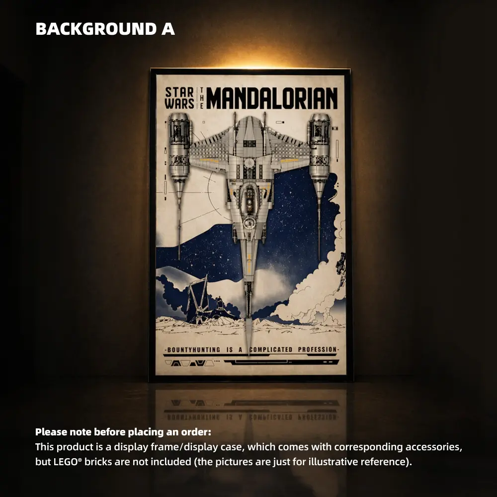 Wall Display Frame for LEGO® Star Wars™ The Mandalorian's N-1 Starfighter (75442)|Pre-order products will be shipped within 15 days - Image 2
