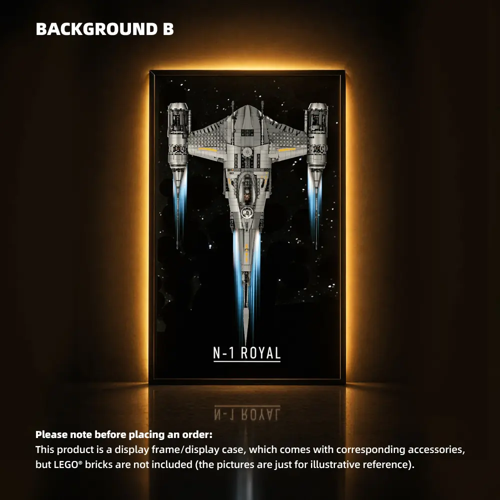 Wall Display Frame for LEGO® Star Wars™ The Mandalorian's N-1 Starfighter (75442)|Pre-order products will be shipped within 15 days - Image 3