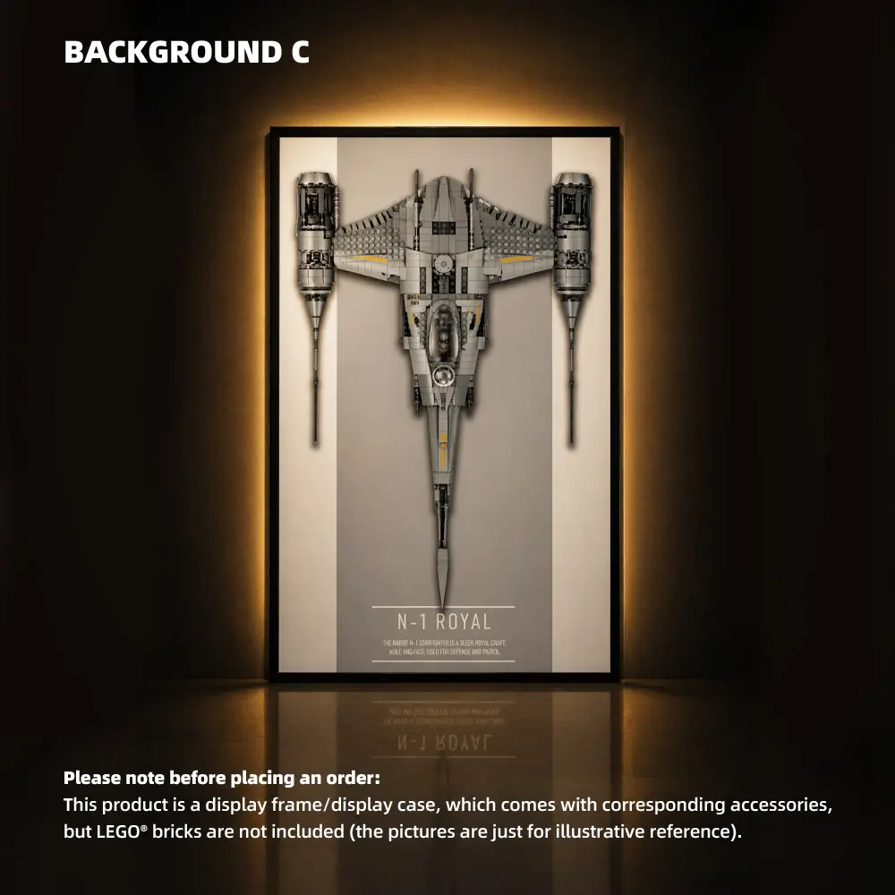 Wall Display Frame for LEGO® Star Wars™ The Mandalorian's N-1 Starfighter (75442)|Pre-order products will be shipped within 15 days - Image 4