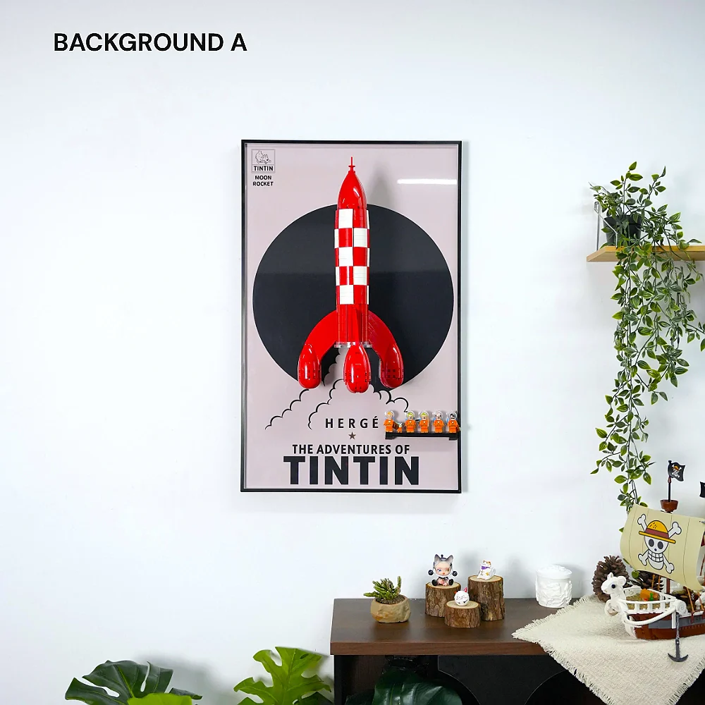 Wall Display Frame for LEGO® Tintin Moon Rocket (21367) - Image 12