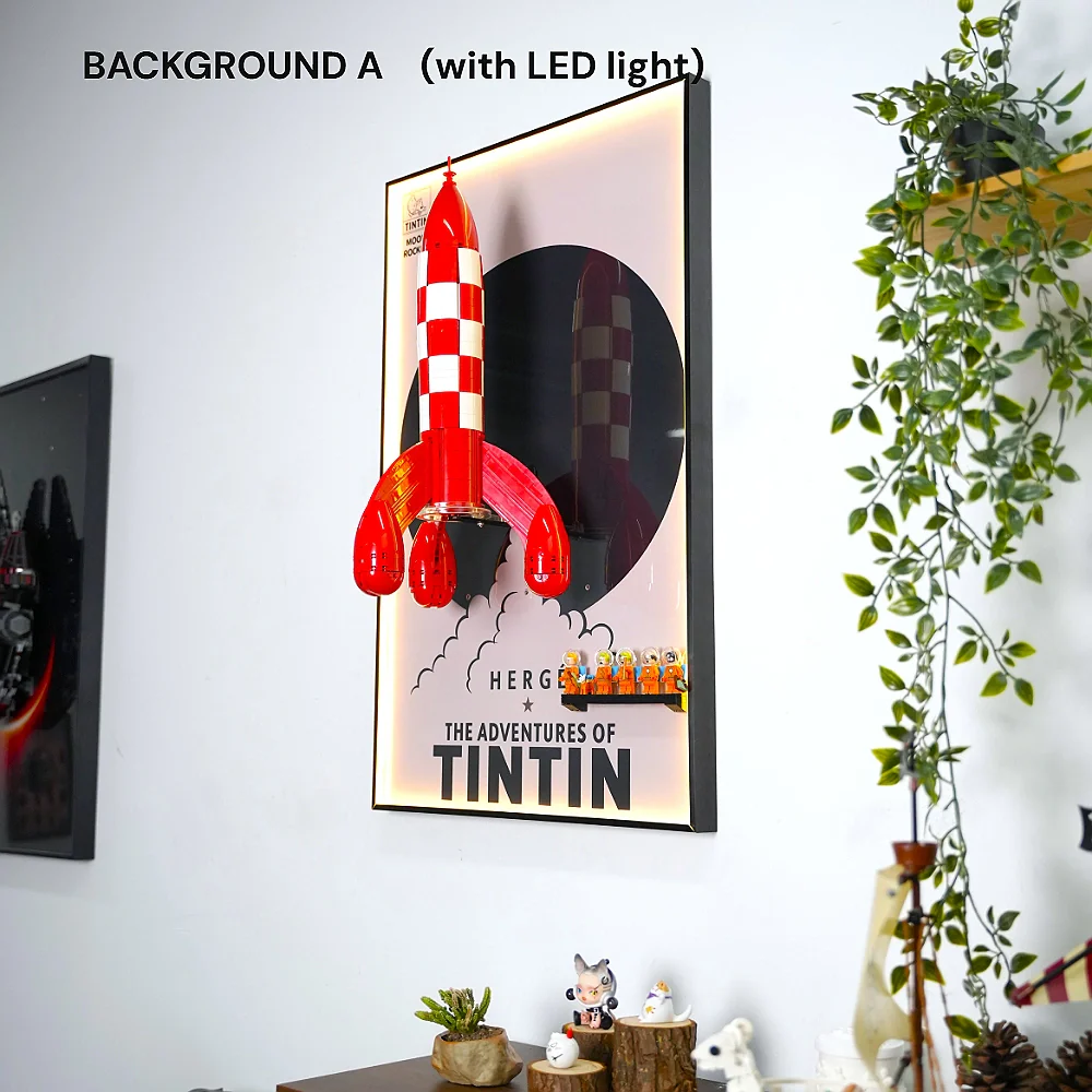 Wall Display Frame for LEGO® Tintin Moon Rocket (21367) - Image 14