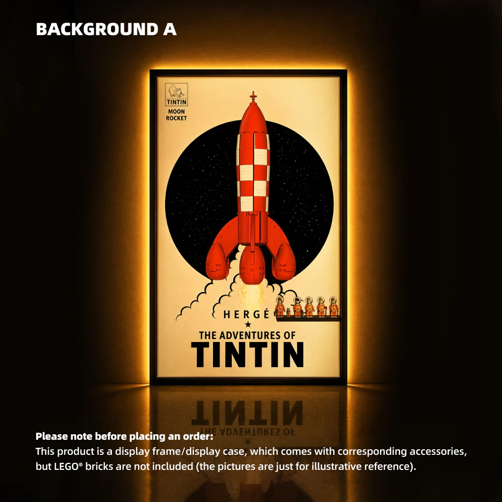 Wall Display Frame for LEGO® Tintin Moon Rocket (21367) - Image 2