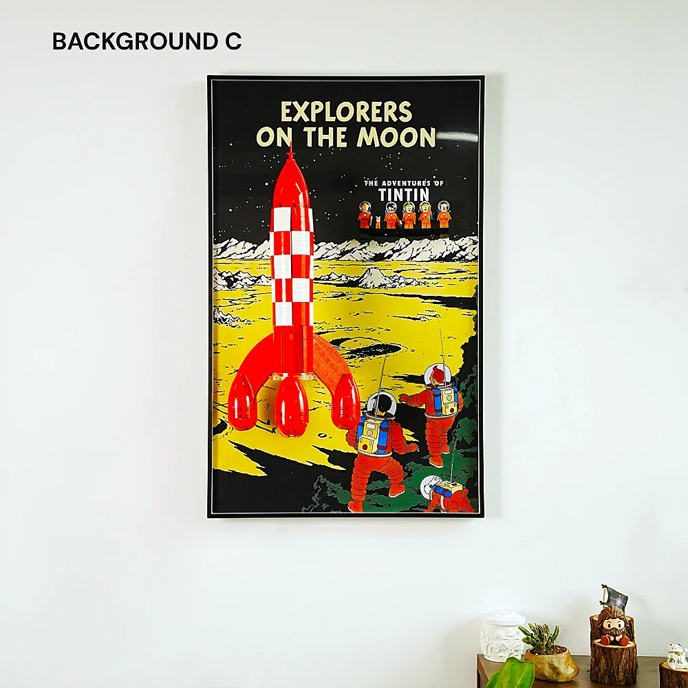Wall Display Frame for LEGO® Tintin Moon Rocket (21367) - Image 4