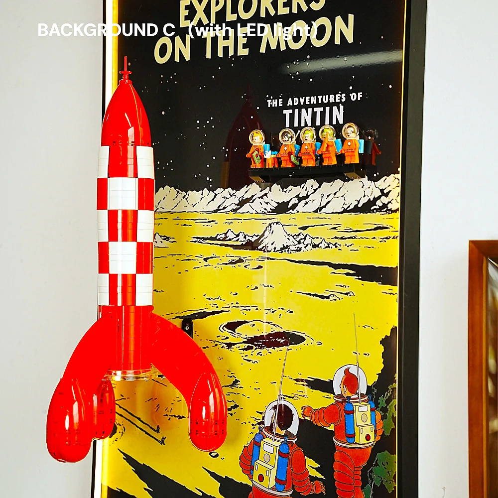 Wall Display Frame for LEGO® Tintin Moon Rocket (21367) - Image 7