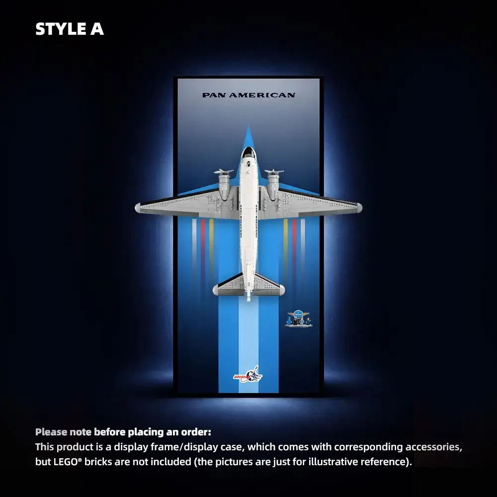 Wall Display Frame for LEGO® Douglas DC-3 PAN AM Airliner (11378)