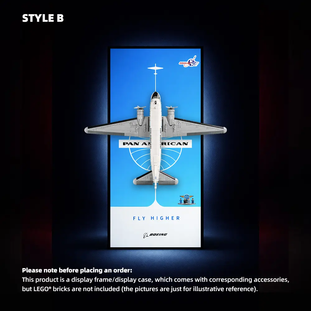 Wall Display Frame for LEGO® Douglas DC-3 PAN AM Airliner (11378) - Image 2