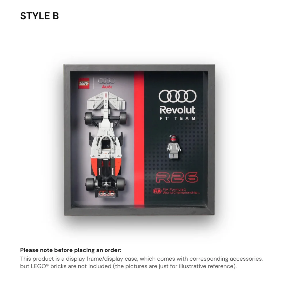 LEGO F1 Display Case for Speed Champions Audi Revolut F1 Team R26 Race Car(77259) - Image 2