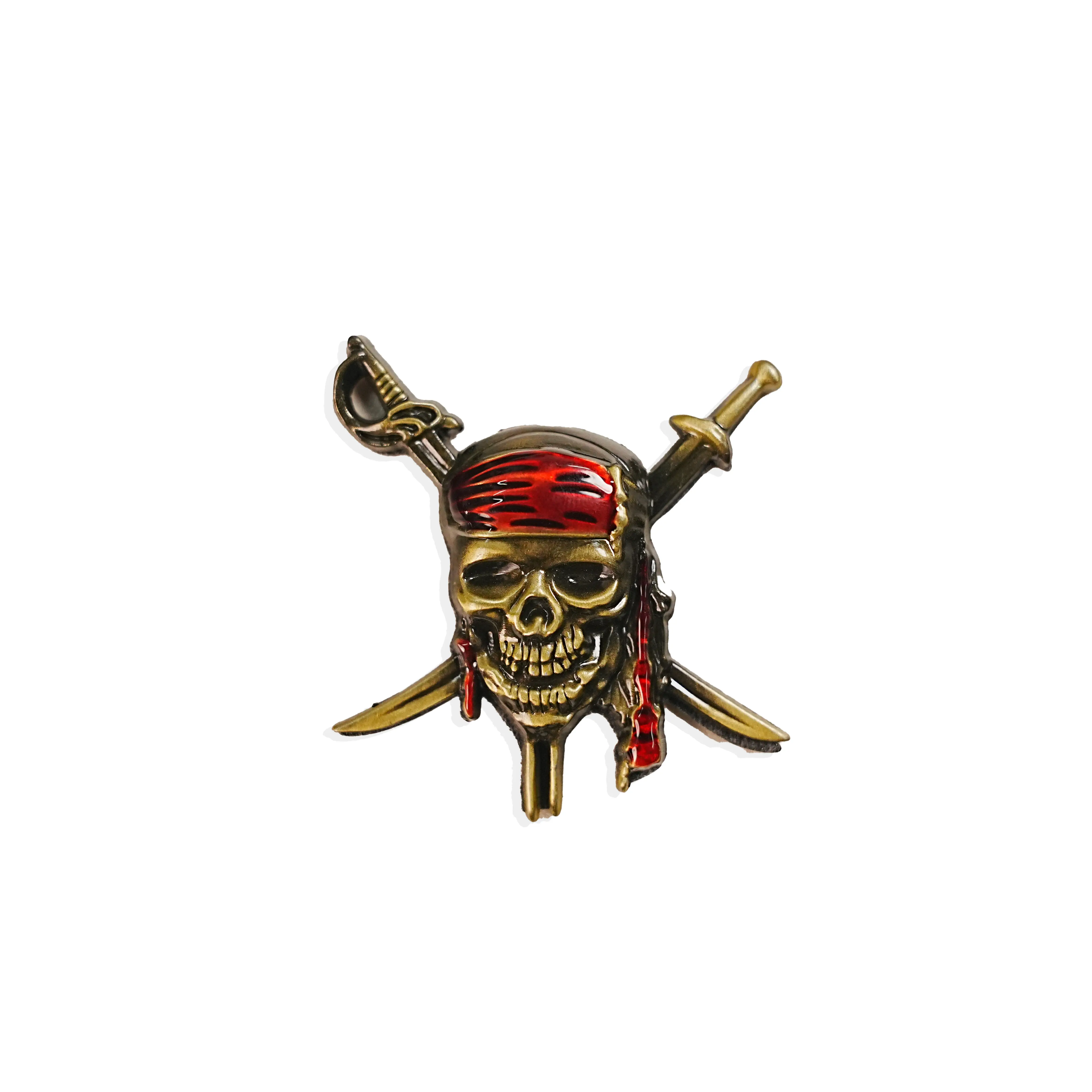 Pirates of the Caribbean Skull 3D Stereoscopic Metal Decorative Sticker